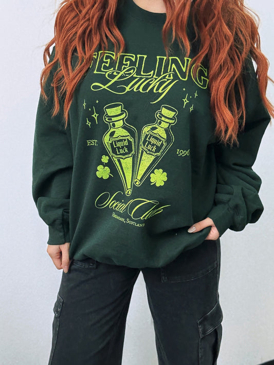 Feeling Lucky Social Club Crewneck Sweatshirt