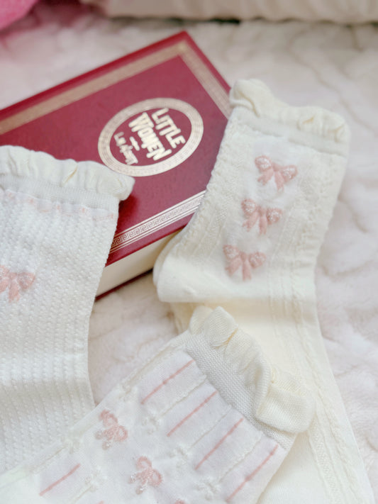 Little Women Bow Socks Set (4 pairs)