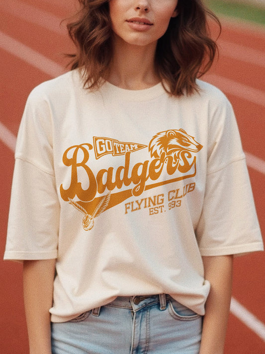 Badgers Flying Club Garment Dyed Tee