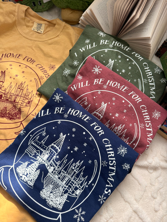 The Castle - I'll be Home for Christmas Garment Dyed Tee