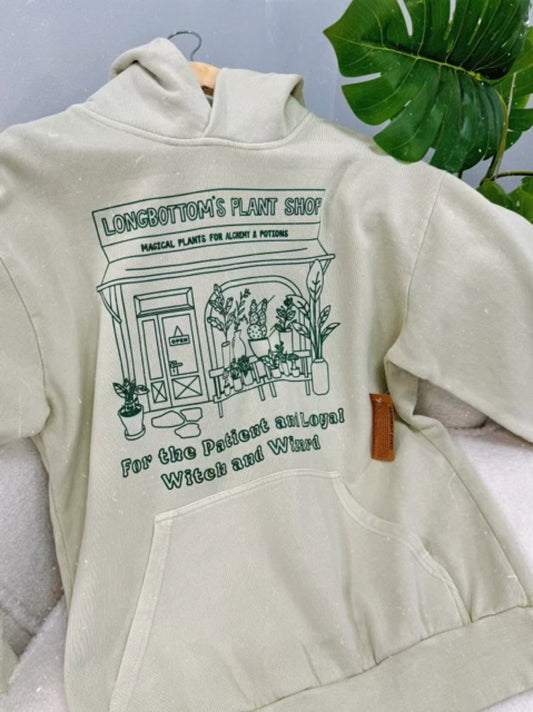 Sample Sale - Longbottom's Plant Shop Garment Dyed Hoodie (M)