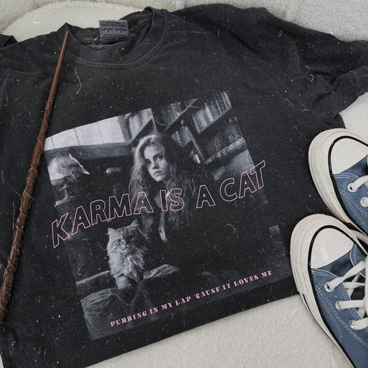 Karma is a Cat TSxHP Graphic Tee