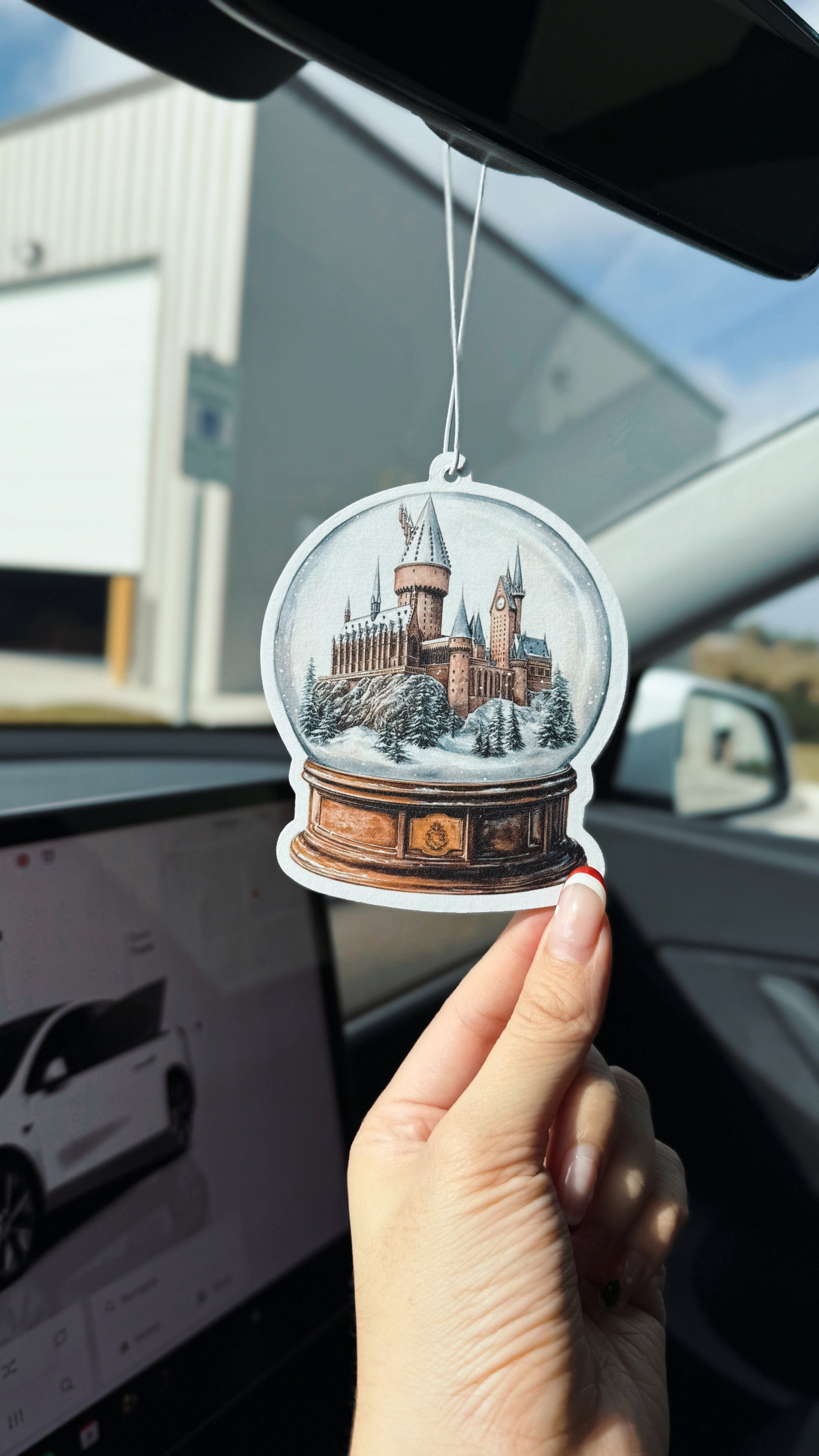 Winter Castle Snow Globe Air Freshener