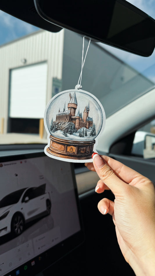 Winter Castle Snow Globe Air Freshener