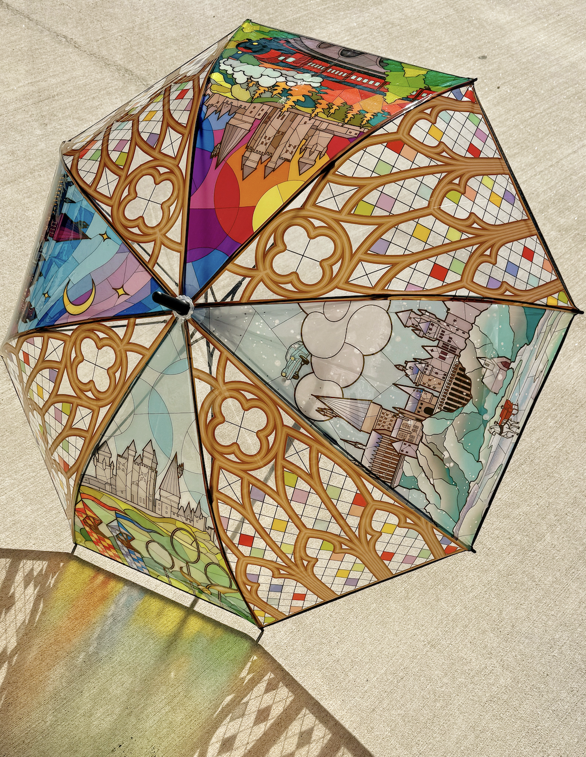 *PRE ORDER* Four Seasons Castle Stained Glass Umbrella