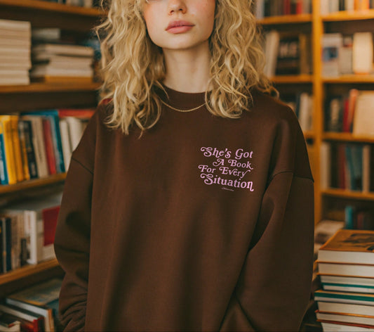 She's Got a Book for every Situation Crewneck Sweatshirt