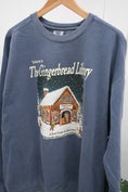 Load image into Gallery viewer, Gingerbread Library Garment Dyed Sweatshirt (XL) - Denim
