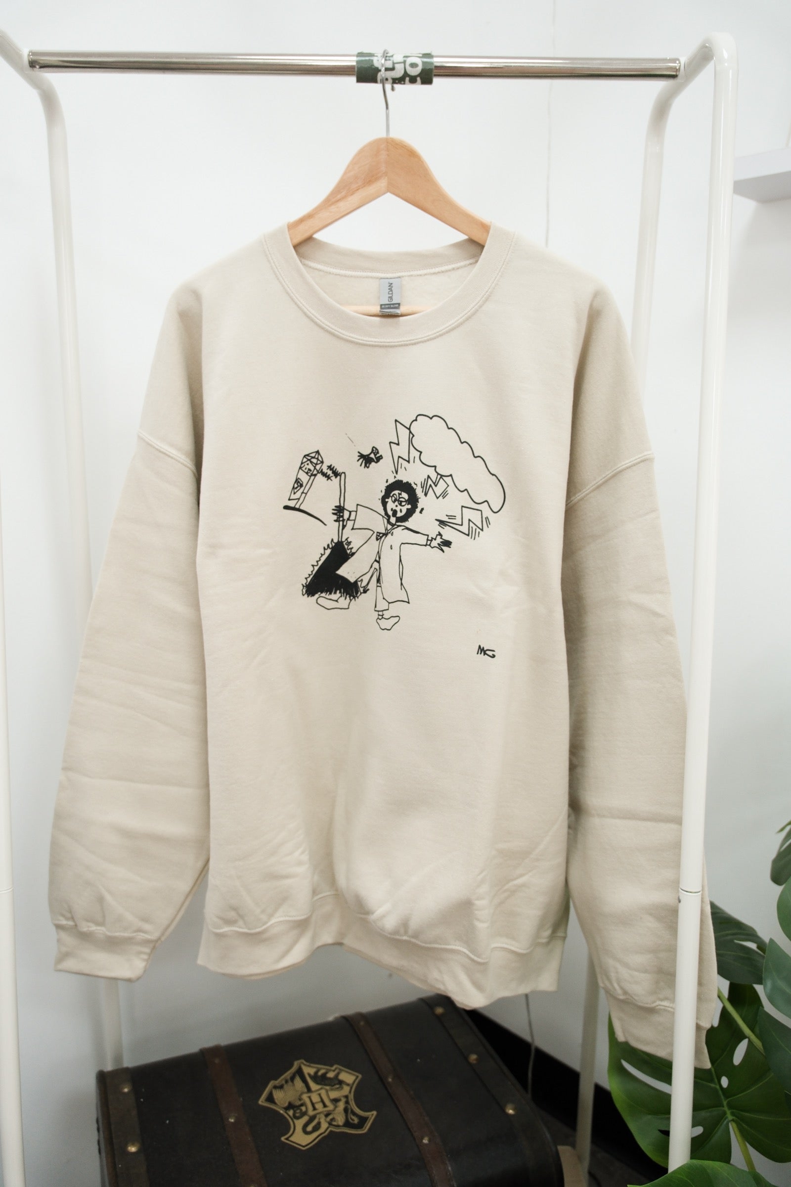 Draco Drawing Crewneck Sweatshirt (2XL) - Sand