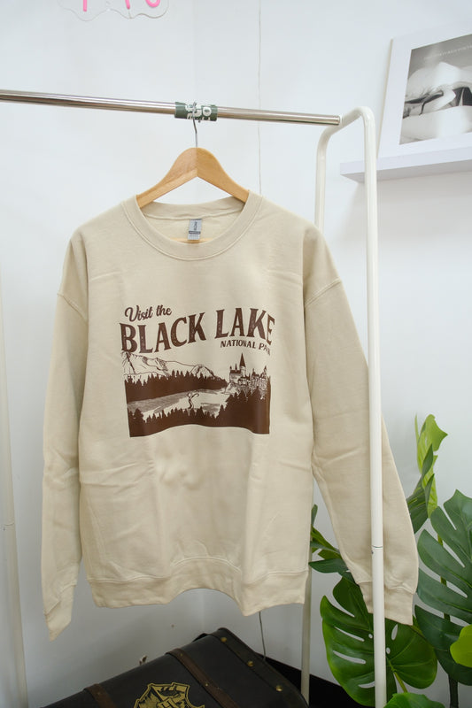 Black Lake National Park Crewneck Sweatshirt (L, XL) - Sand