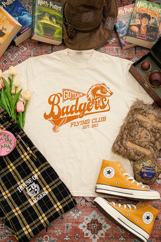 Badgers Flying Club Garment Dyed Tee