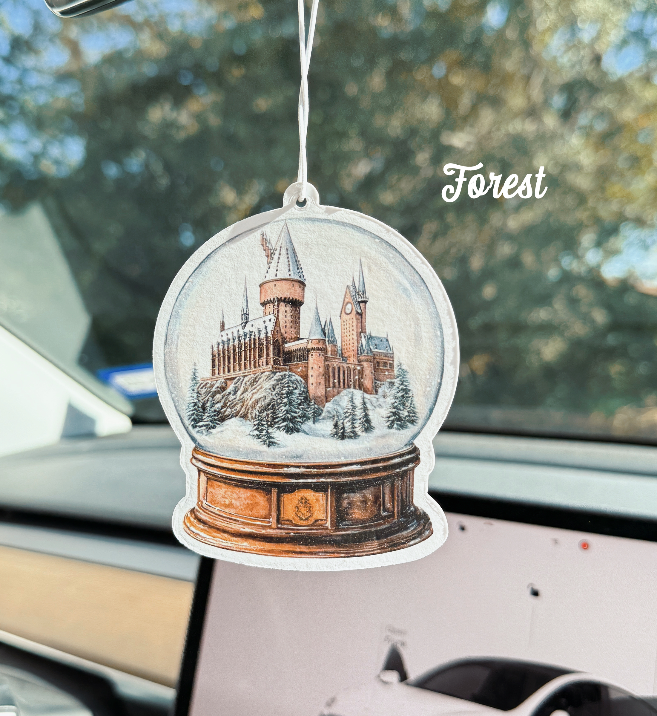 Winter Castle Snow Globe Air Freshener