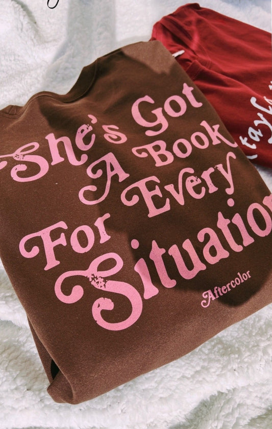 She's Got a Book for every Situation Crewneck Sweatshirt